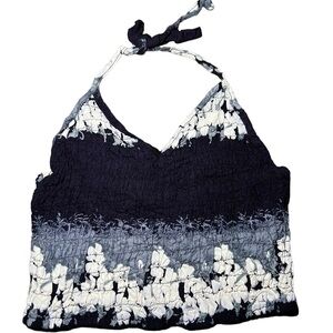 Vintage Patterned Scrunch Top